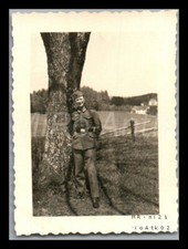 Photo, WW2, view of soldier, portrait in forest and hallway; L118L