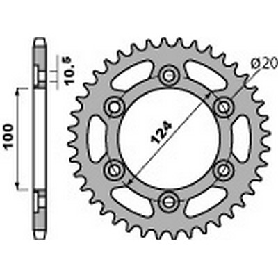 37460 - compatible with DUCATI 900 MONSTER IE 900 2000-2002 Plate Crown of 