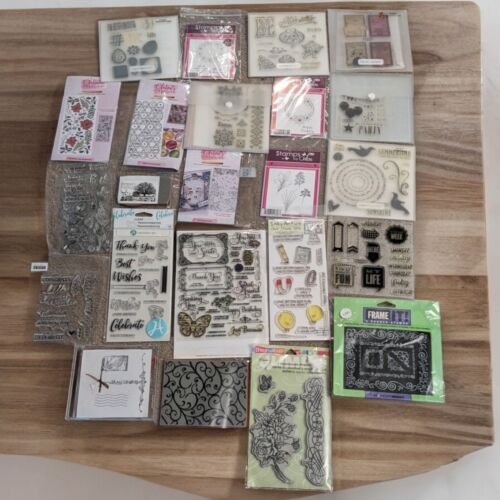Lot of 23 Packages All New Clear and Cling Rubber Stamps Multiple themes and mfg