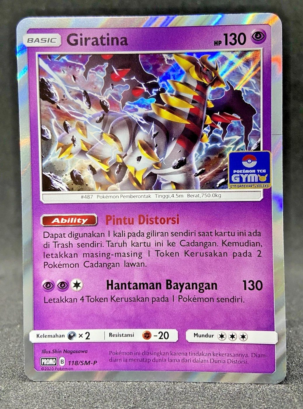 Special Pokémon TCG Indonesia Giratina Gym Promo 118/SM-P Near Mint