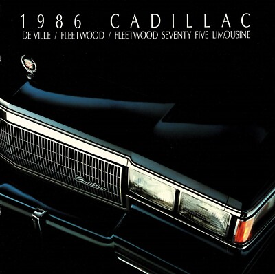 1986 Cadillac Fleetwood De Ville Fleetwood Seventy Five Limousine Sales Brochure