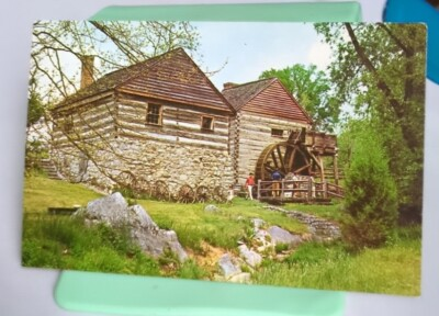 #ad #ad Unposted Postcard Founded Old Water Mill in Steeles Tavern Virginia $1.38