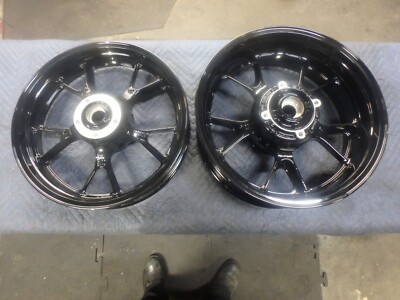 KAWASAKI ZX14 06-11 GLOSS BLACK POWDER COATED WHEELS - OUTRIGHT PURCHASE
