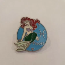 Disney Pin Pisces Ariel Zodiac Hidden Mickey 2012