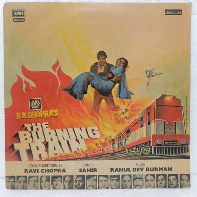 The Burning Train LP Record R D Burman 1979 Hindi Film Bollywood Vinyl Indian EX