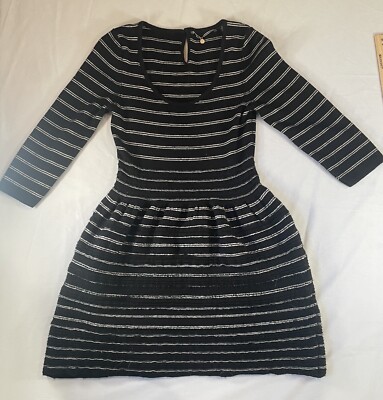 anthropologie knitted and knotted dress Anthropologie Knitted & Knot Embroidered Petals Swing Sweater Dress Medium