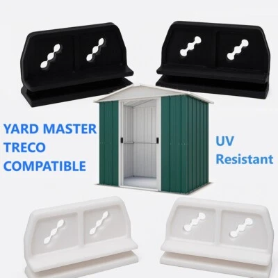 PCMASTERS2017 Yardmaster Treco Metal Shed Door Runner Slider replacement x2 White Black