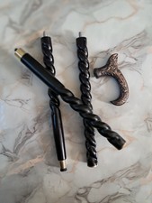 Antique Handmade Designer Brass Head Handle Wooden Walking Stick Vintage Cane