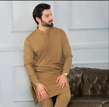 Islamic Dress Men Cloak Thobe Overcoat Traditional Arab Wear