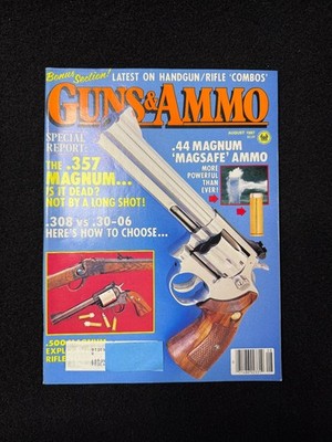 Guns & Ammo Magazine August 1987 .357 Magnum .44 Magnum Vintage Firearms