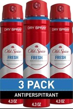 Old Spice 3pc Lot fresh High Endurance Antiperspirant Deodorant Sprays x3 