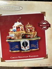 Hallmark 2002 Circus Mountain Railroad Keepsake Ornament Light Sound Motion