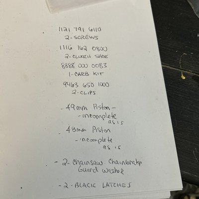 #ad STIHL PARTS LOT. 4118 713 6301.... Surplus ITEMS. OEM Pics for list. $96.50