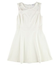 bar III Womens Fit & Flare Cutout Shift Dress, washedwhite, L