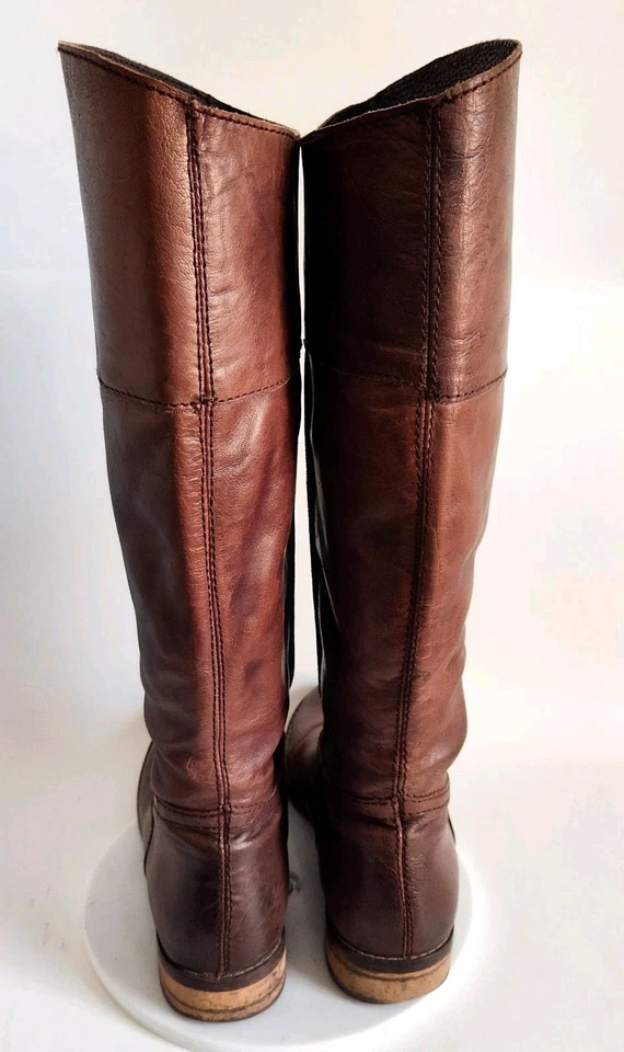 Botas de Montar Mia Hasta la Rodilla Talla 8.5 Cuero Marrón Chocolate Preparación Ecuestre Foto 3 de 4