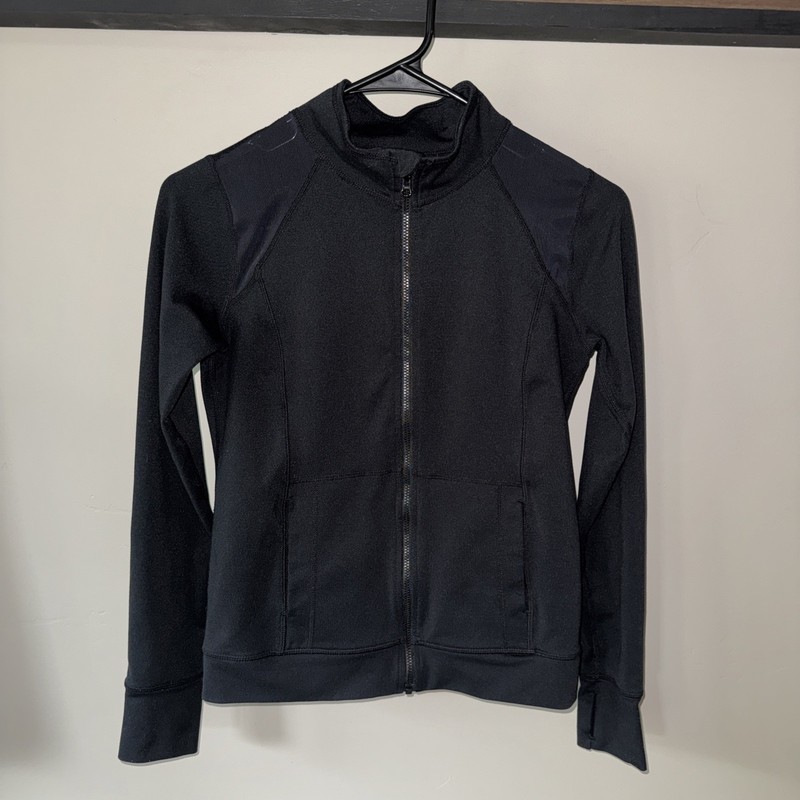 Zella Black Long Sleeve Full Zip Jacket Girl's Size XL 14-16