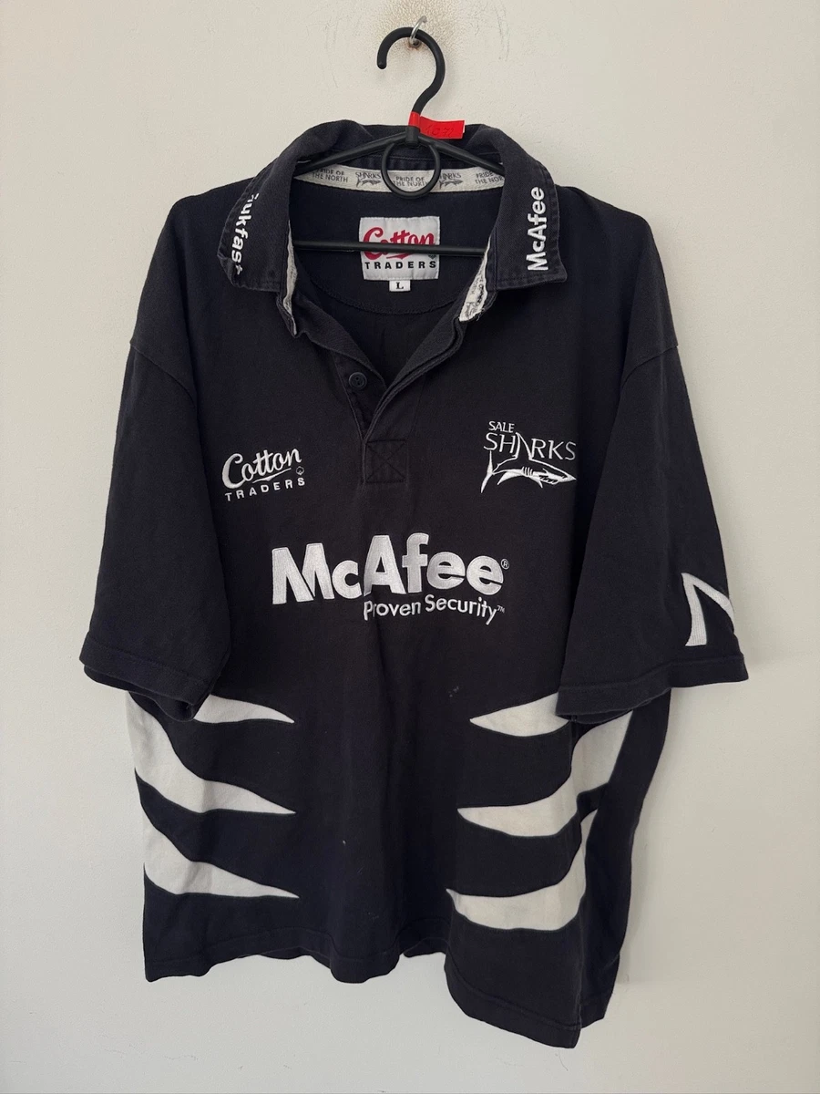 Maillot de rugby Gloucester 2002 coton traders BAAN manches