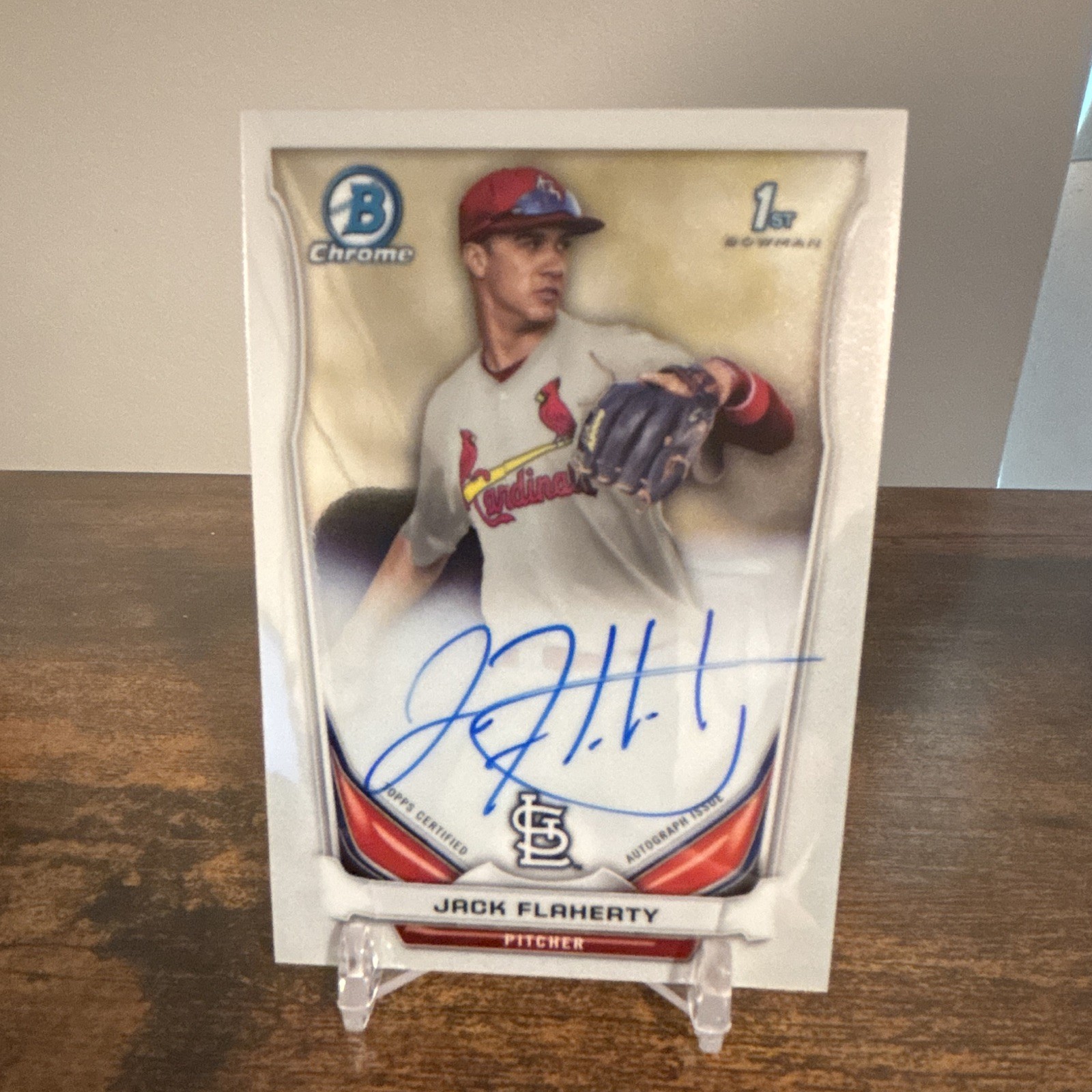 Jack Flaherty #BCA-JF 2014 Bowman Draft Baseball Autographed Chrome Draft Picks