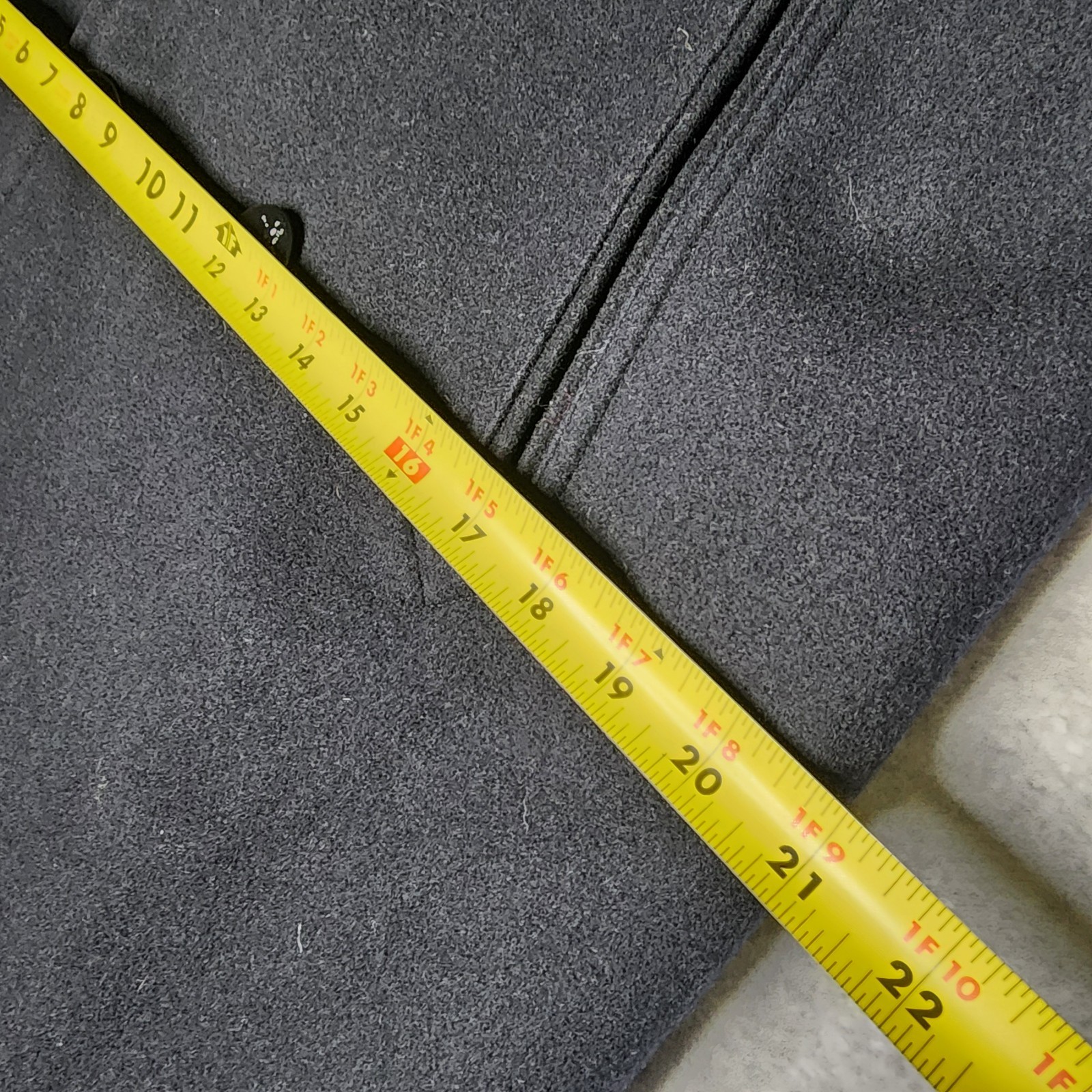 Sterlingwear USA Military Wool Peacoat 42R Black Anchor Buttons Vintage