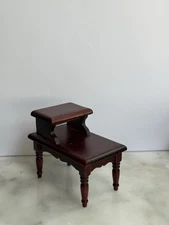 American Classics Wooden Dollhouse Miniature End Table 2 Tier 1:12 Scale Doll