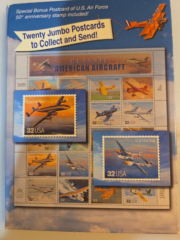 American Aircraft USPS 21 Jumbo Postcards | USAF 50th Anniversary 1997 No Stamp