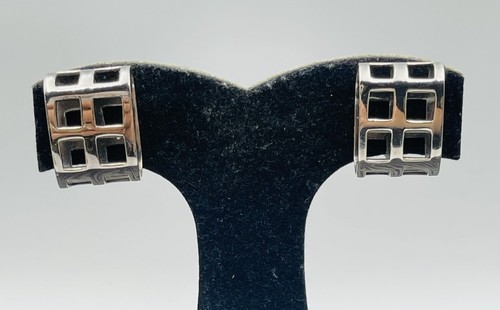Angela Cummings Vintage Sterling Silver Geometric Earrings 1997