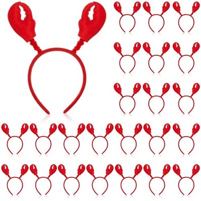 Crowye 24 Pcs Lobster Crab Headbands Red Claws One Size Fits Most, Main 
