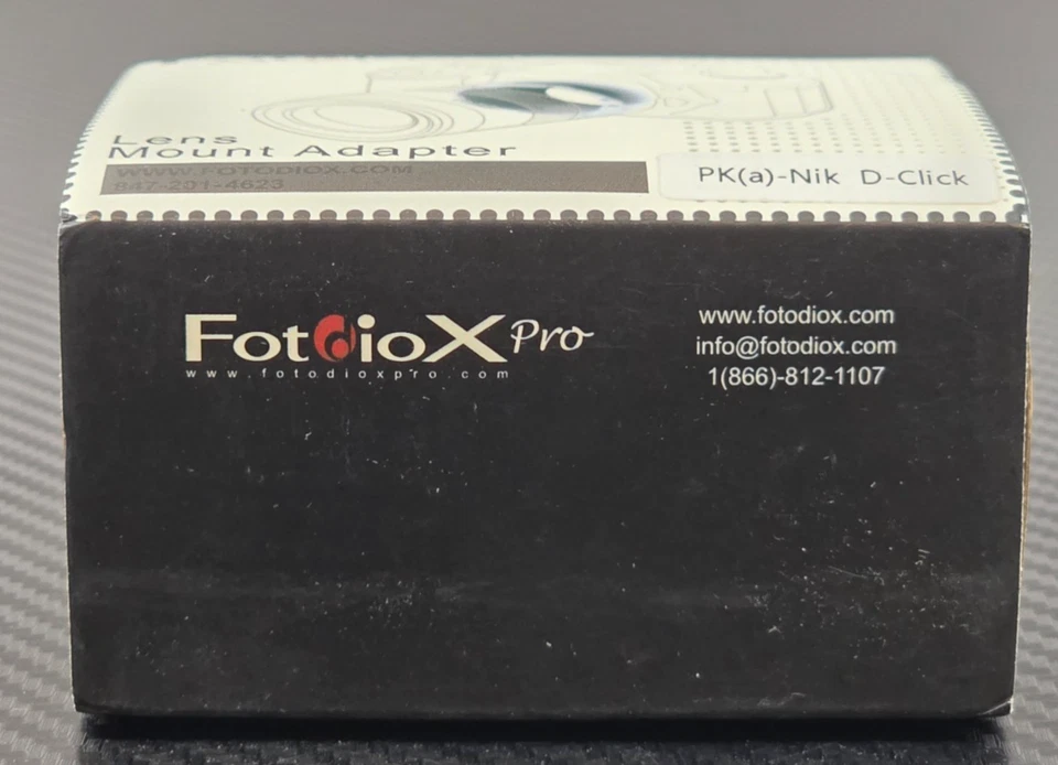 FotoDiox Pro Lens Mount Adapter For Nikon F-Mount Cameras PK(a)-Nik D-Click - Image 2 of 4