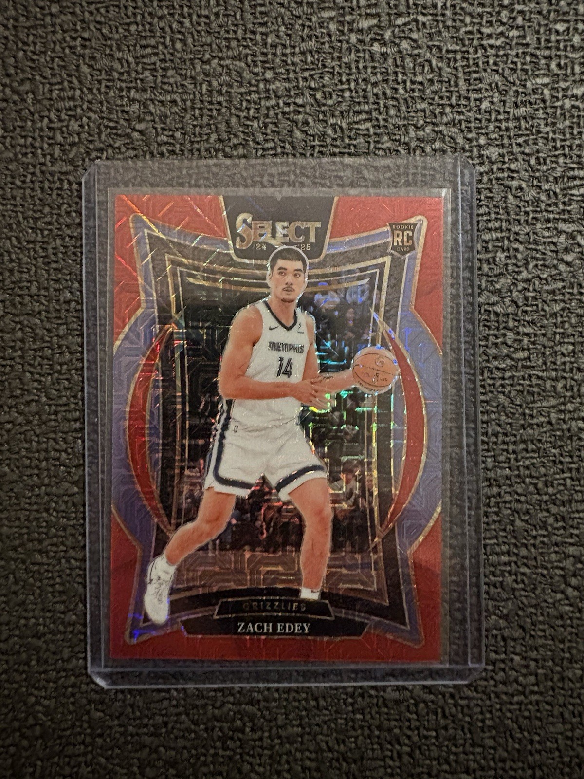 2024-25 Select Red Mojo Concourse Zach Edey #98 Grizzlies RC /20
