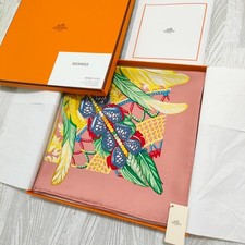 Unused w/box HERMES Carre 90 DANSE PACIFIQUE Silk Scarf 90cm / US duty free