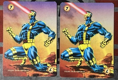 Fleer 1995 OverPower Marvel: 2x ENERGY E7 CYCLOPS Power Cards Rare Base Set