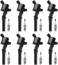 Set of 8 Ignition Coil DG508 & Spark Plug SP479 for Ford F150 F250 F350 E150 E25