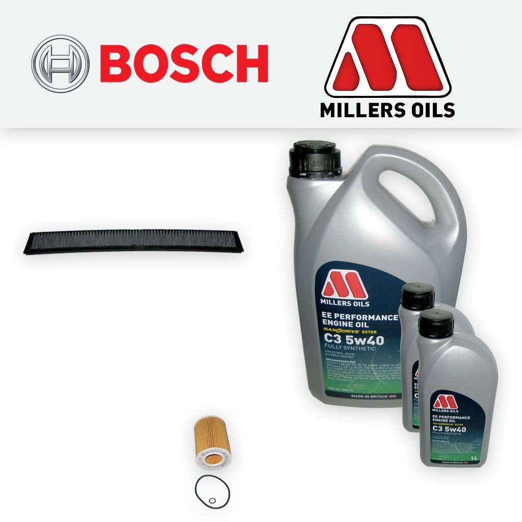 SERVICE KIT for BMW 3 SERIES E46 325I OIL CABIN FILTERS +5w40 EE OIL (2000-2007)