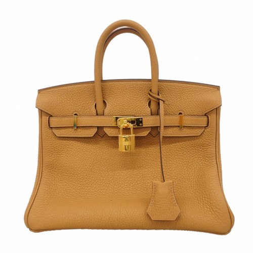Auth [6gc2915-g] HERMES Handbag Birkin 25 Togo Biscuit Gold metal fitting K ...