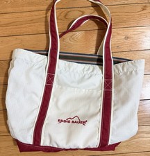 Eddie Bauer  Tote Bag Medium Red/Cream