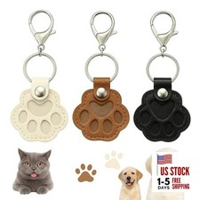 Classic 3 Pcs Dog Fur Storage Keychain,Cute Pet Fur Keepsake Leather Keychain