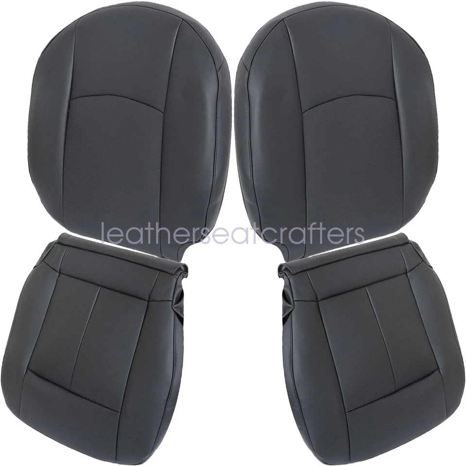Cubierta de asiento de cuero delantera superior e inferior negra 04-08 se adapta a infiniti FX35 FX45 nueva Foto 4 de 4