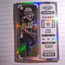 2022 Panini Contenders Optic - Rookie Ticket Chris Olave #65 Silver Prizm (RC)