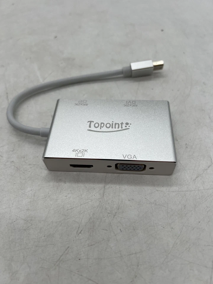 NEW Topoint Mini Display Port to VGA HDMI DVI DP 4 in 1 Adapter Free Shipping - Image 4 of 4