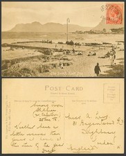 Südafrika KG5 1d 1916 alte AK Der Strand, Kalk Bay, Badebad, Badegäste