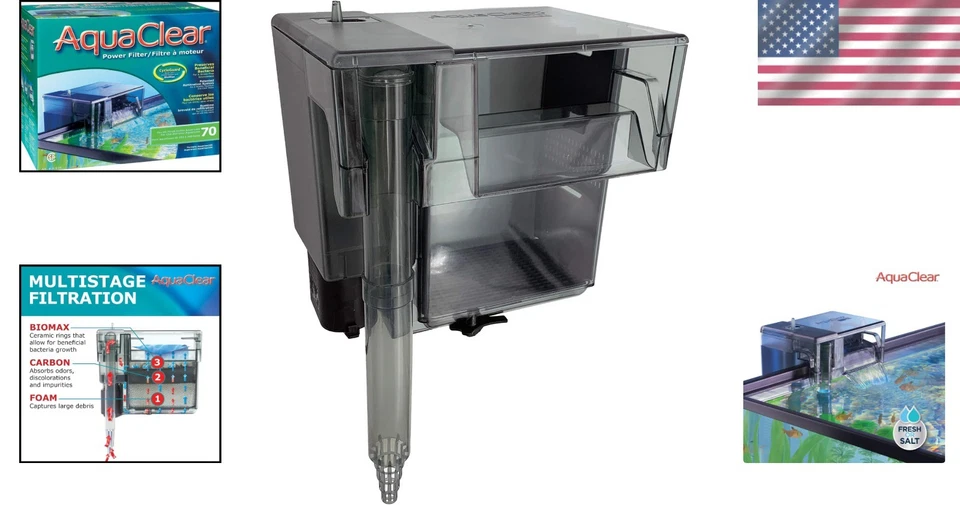 70 Power Filter - Multi-Stage Aquarium Filtration for 40- to 70-Gallon Tanks - Image 2 of 4