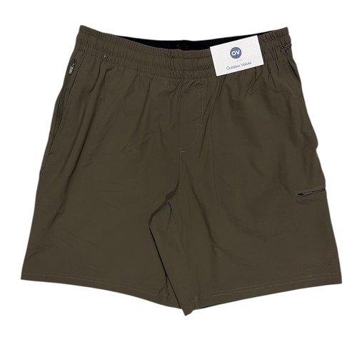 Outdoor Voices Men's Classic Fit 3 Pocket HiFlex Shorts (Canteen, M)