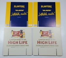 Planters Peanuts Store Cardboard Toppers Ad Display Mr Peanut Miller High Life