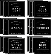 Waterproof Soap Labels for Bottles, Mouthwash Dispenser Label for Bathroom,