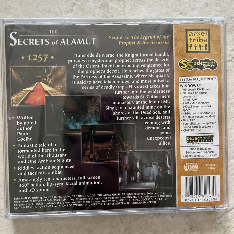 The secrets of Alamut Video Game PC Windows CD ROM 95/98 Me “RARE” NEW Sealed - Image 2 of 4