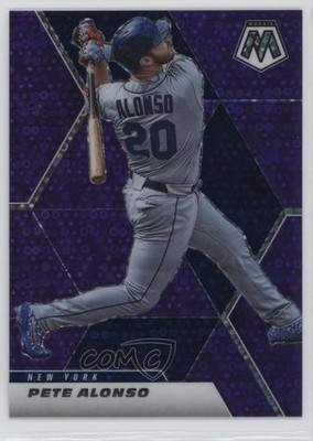2021 Panini Mosaic Quick Pitch Purple Mosaic Prizm /50 Pete Alonso #120 o7m