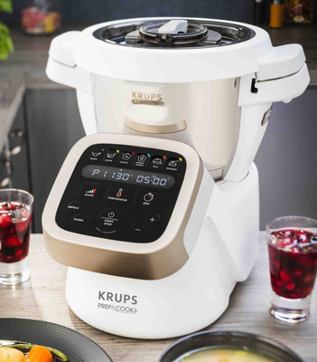 Krups HP5031 Prep & Cook 1550W 4.5l Küchenmaschine Kochfunktion Weiß
