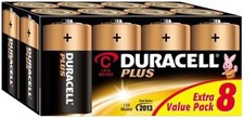Duracell Plus Batteries C 8 Pack