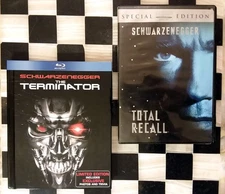 Schwarzenegger Sci Fi Lot The Terminator Blu Ray DigiBook & Total Recall OOP