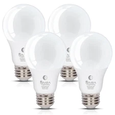 [4 Pack] LED A19 A60 Dusk to Dawn 6W 120V 40W Equivalent E26 Base 5000K Daylight